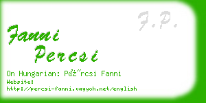 fanni percsi business card